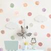 3 pieces/set of dot shaped wall stickers, modern color block PVC wall stickers, watercolor dot stickers for home decoration,