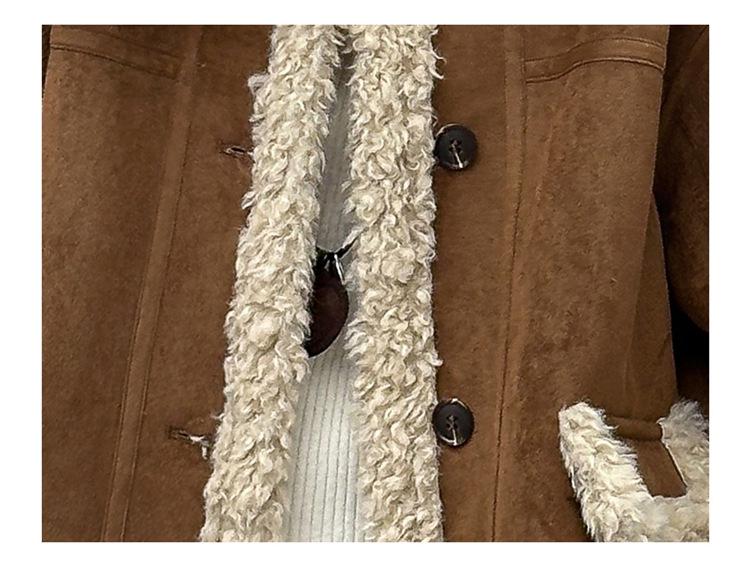 Girls' Fashionable Faux Fur and Leather One-Piece Winter Coat with Cotton-Padded Jacket for Autumn 2025