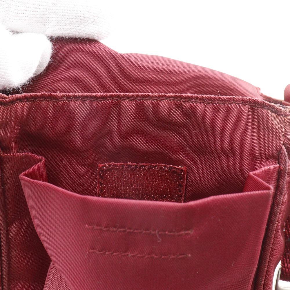 PRADA 2WAY waist bag Shoulder Bag MV583 CERISE Red Nylon Women Used