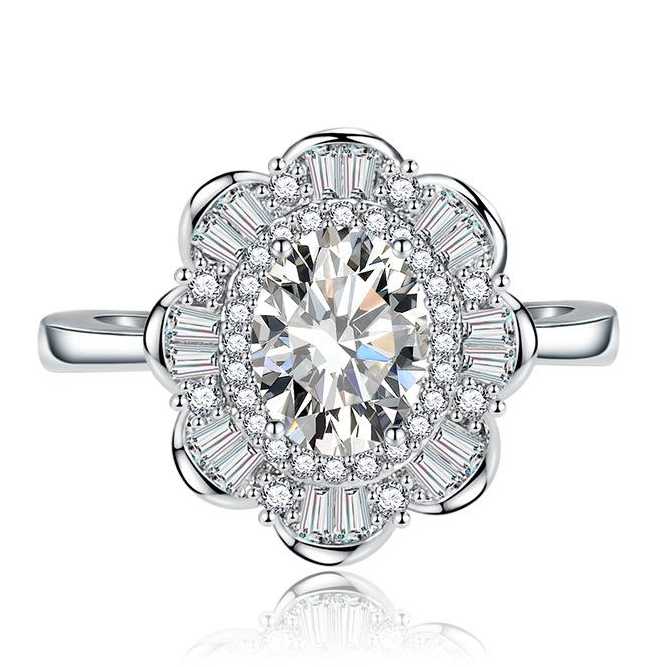 

SACE GEMS классическое кольцо из медного сплава с цирконом женские ювелирные изделия свадебный подарок для вечеринки open белый