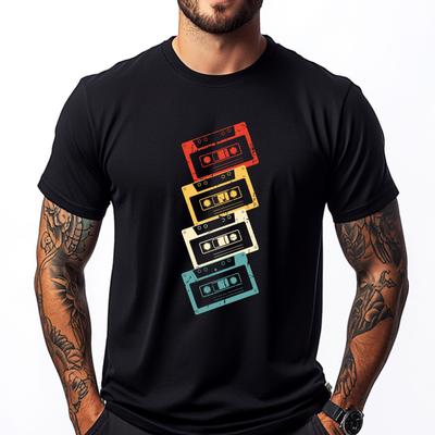 Vintage Cassettes Fall Clothes Aesthetic Funny Gifts T Shirts Graphic Cotton Streetwear Short Sleeve