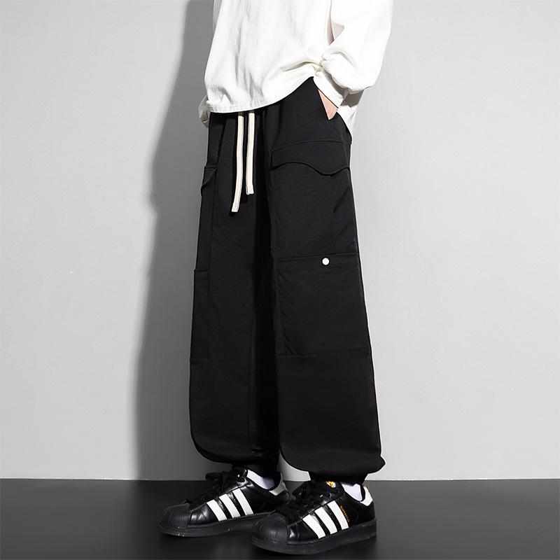 

Men s overalls spring and autumn new loose leggings trousers paratrooper trousers youth versatile casual trousers M