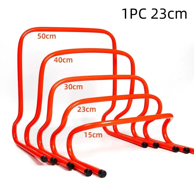 Bright Orange Agility Training Hurdles Durable PVC Non-Slip Feet for Soccer Football Field Speed Practice