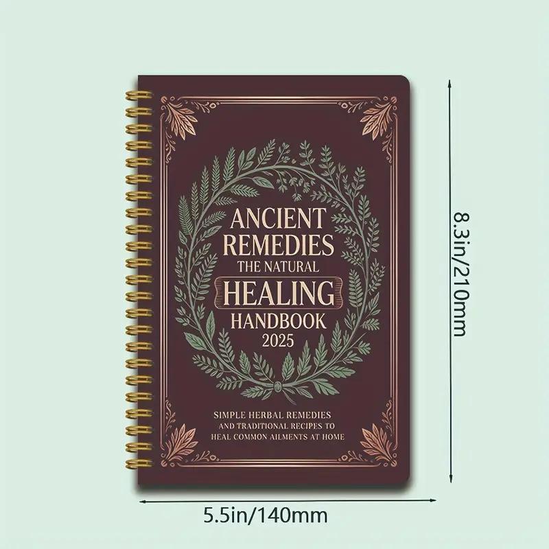 Manuale dei Rimedi Naturali con Cure Antiche per la Salute Familiare Copertina in PP Quaderno Impermeabile per Casa Ufficio Viaggio Regalo