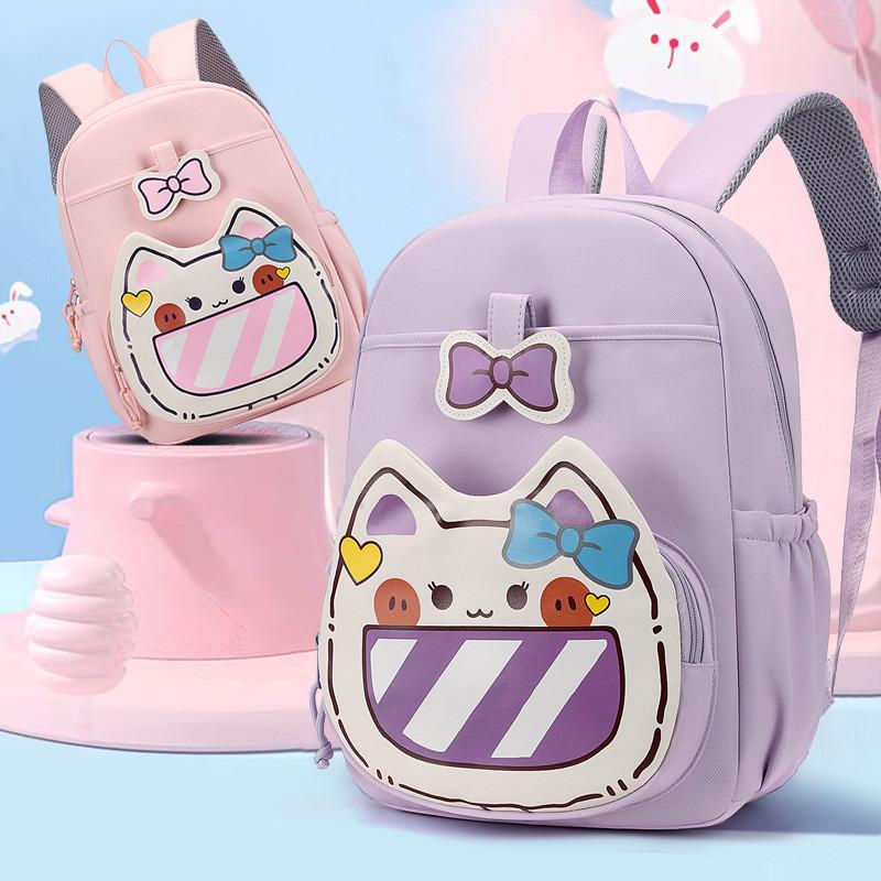 Adorable Cat Graphic Backpack For Students Featuring Large Capacity And Waterproof Nylon Fabric