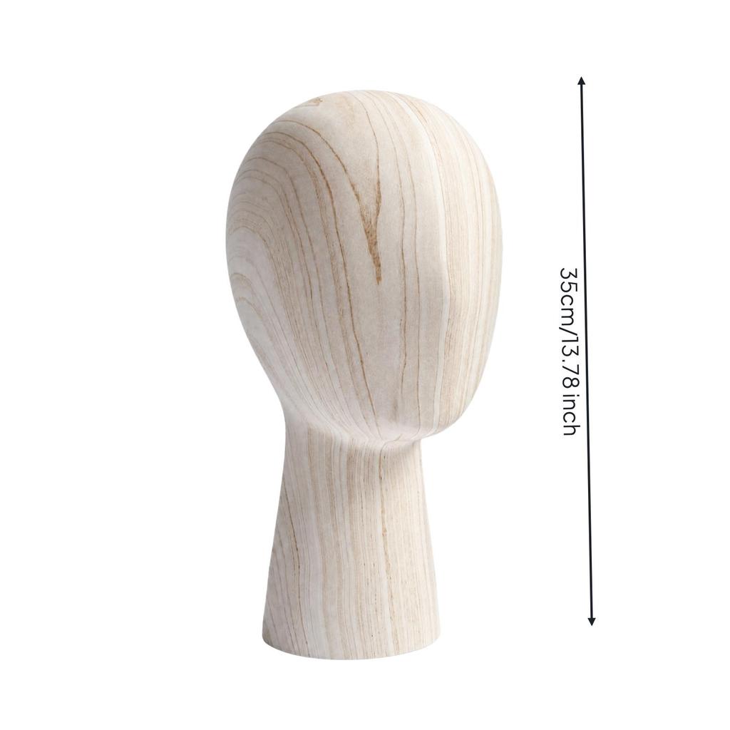 Fiberglass Mannequin Head Display BaseGrain Finish Stand Sturdy