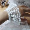 4Meters 5.8cm Wide High End White Eyelashes Pleated Lace Accessories Sleeves Skirts Collars Handmade Ribbon Decorations for Clothing
