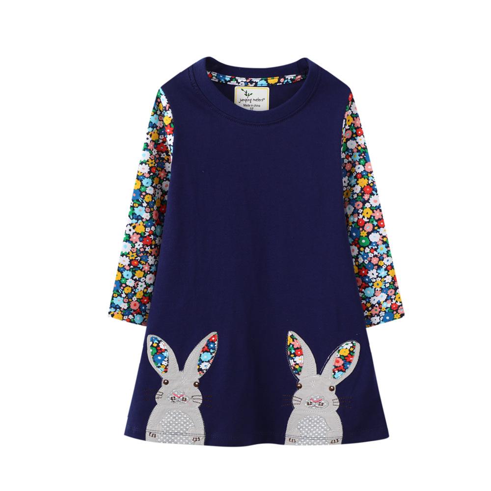 2025 Spring/Autumn Girls’ Long-Sleeved Knitted Dress: European & American Style 3T: Height 90-95 cm