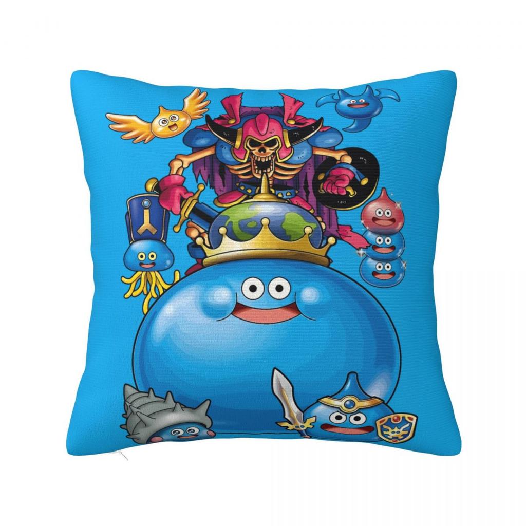 D-Dragon Quest Slime Pillow Case Cushion Cover Square Custom Diy Pillow Cover Fashion Pillowcases For Living Room Chair