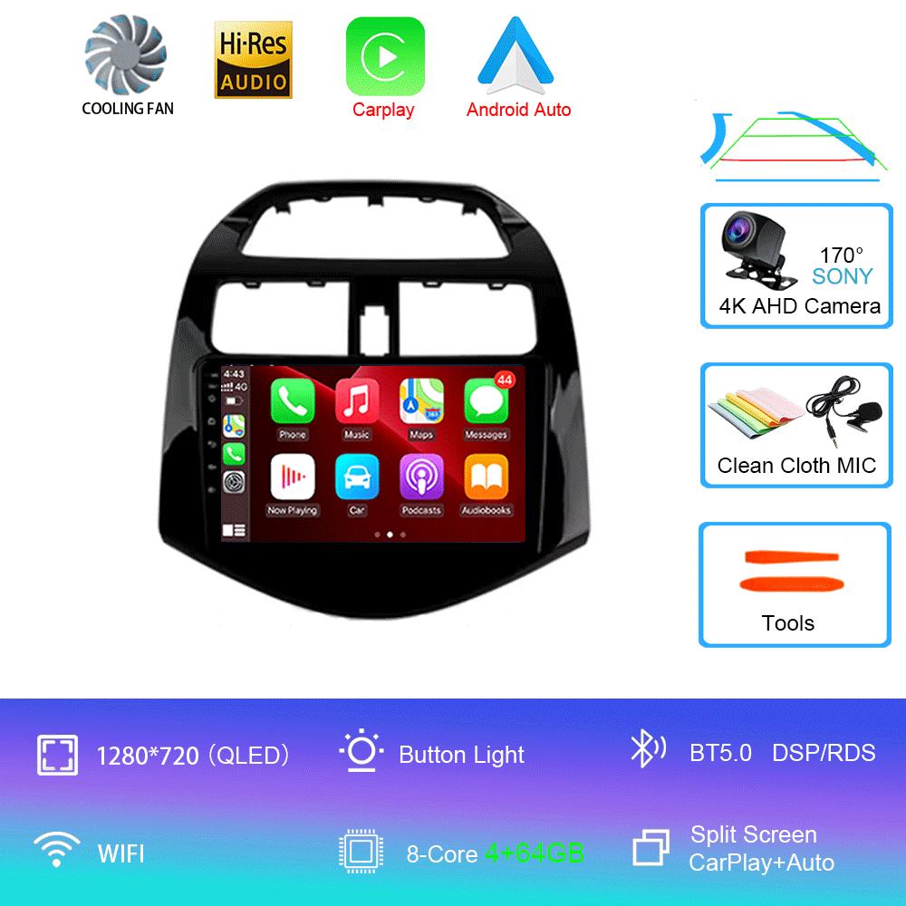 Android 14 Carplay For Chevrolet Spark Beat Matiz Creative 2010 2011 2012 2013 2014 Multimedia Player Car Radio GPS 2din Stereo