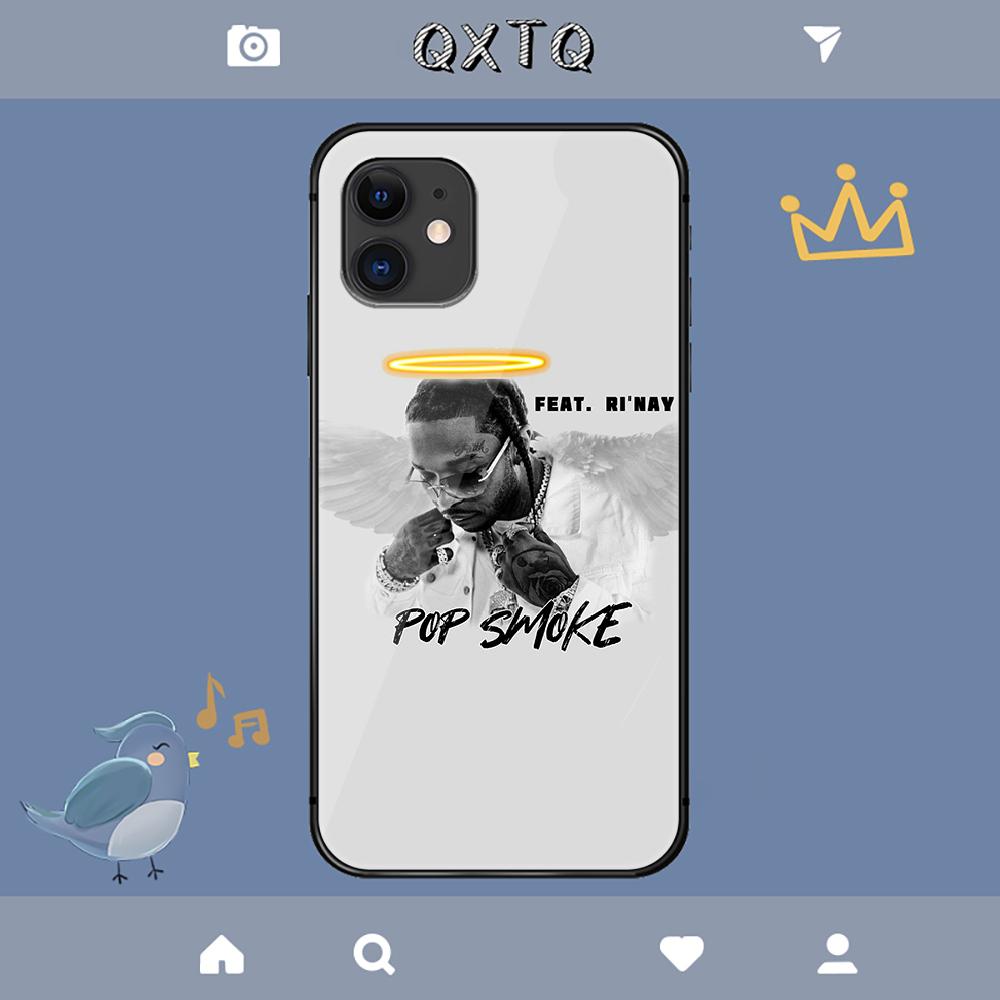 Pop Smoke Hülle für iPhone Samsung Galaxy Redmi Note S 17 16 15 14 13 20 24 25 54 Pro Max Ultra Fe Hartglasabdeckung