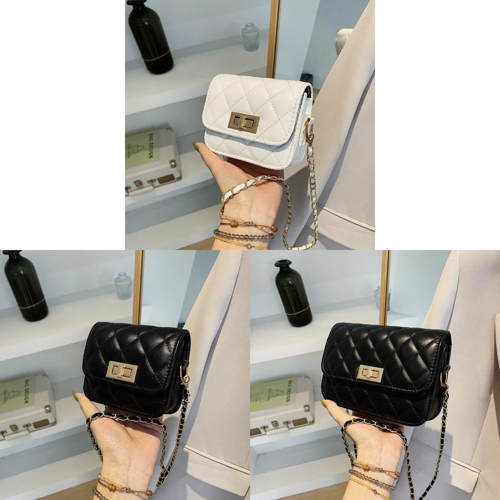 Minimalist Pu Chain Strap Small Square Bag For Daily Casual Use