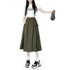 Women's Quick-Drying A-Line Midi Skirt - Summer High Waist, Slimming, Versatile, and Casual