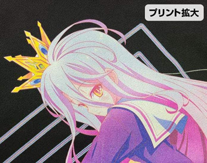 Cospa No Game No Life Originalillustration Vollfarbiger Zip-Hoodie Brillant SCHWARZ Größe M "Weiß" Ver.