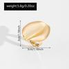 Punk Metal Irregular Pleated Wide Open Rings For Women Men Exaggerated Gold Color Geometric Adjustable Fingerrings Jewelry