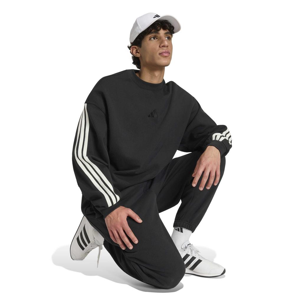 KIT Sweat Crew BW222 2L [Adidas] 3-Stripes Men's Black/Off-White (KW2370)