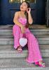 European & American Sequin Wide-Leg Pants: Chic Spring/Summer Mid-Waist Slimming Casual Trousers
