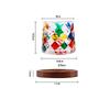 Creative Hand-painted Extract Cup, Simplicity Household Kitchenware, Retro Whiskey Glass, Rotary Wooden Tray Water Cup, Light Lu