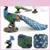Realistische PVC Pfau Tier Skulptur Dekoration Wildtier Figur für Wohnzimmerdeko
