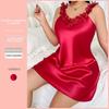 Abito estivo a spallina sottile, Camicia da notte in seta ghiaccio, Canottiera sottile e sexy, Abbigliamento da casa di lusso in finta seta a placchetta