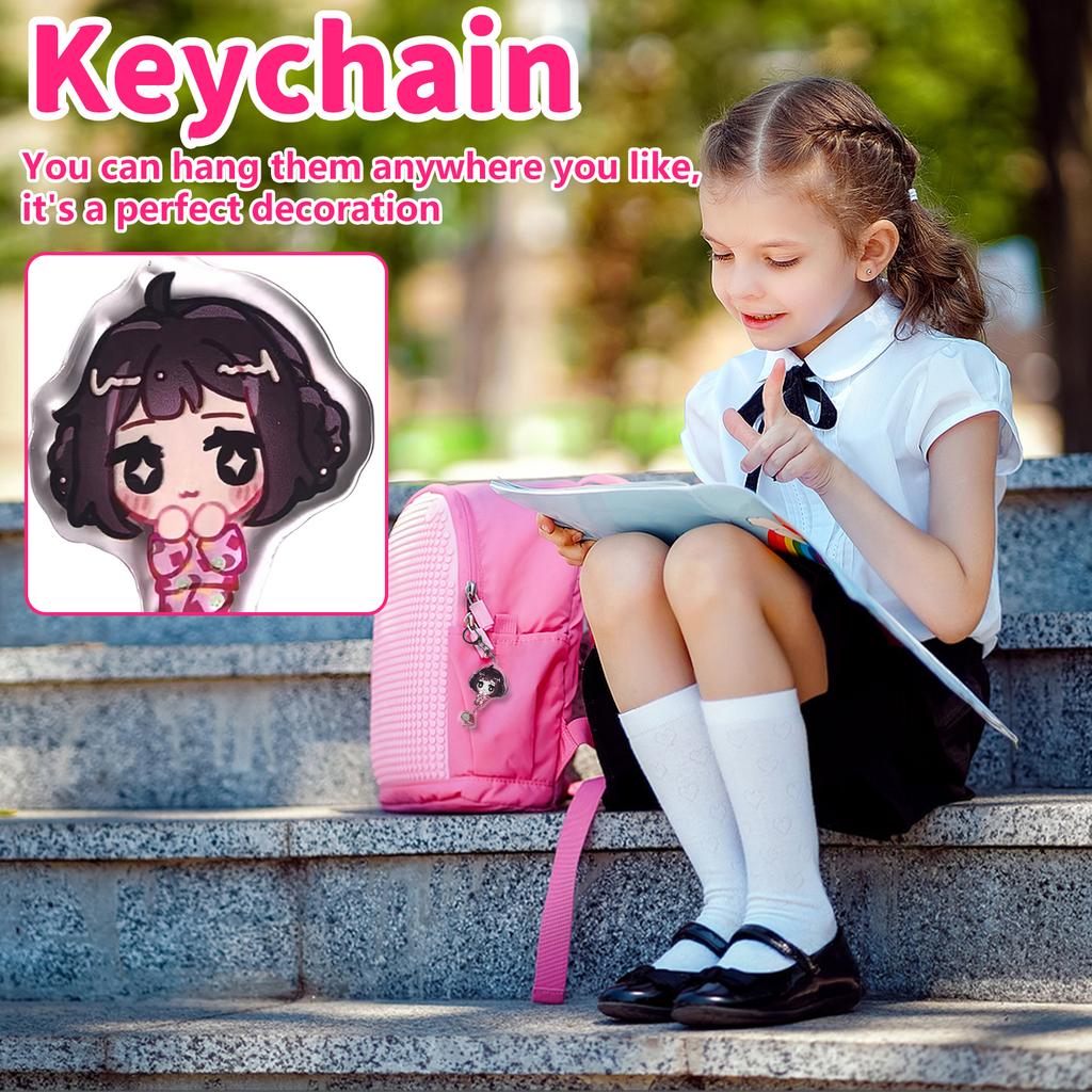 Akrylová klíčenka přívěsek – Roztomilý dekorativní dárek na studentské batohy