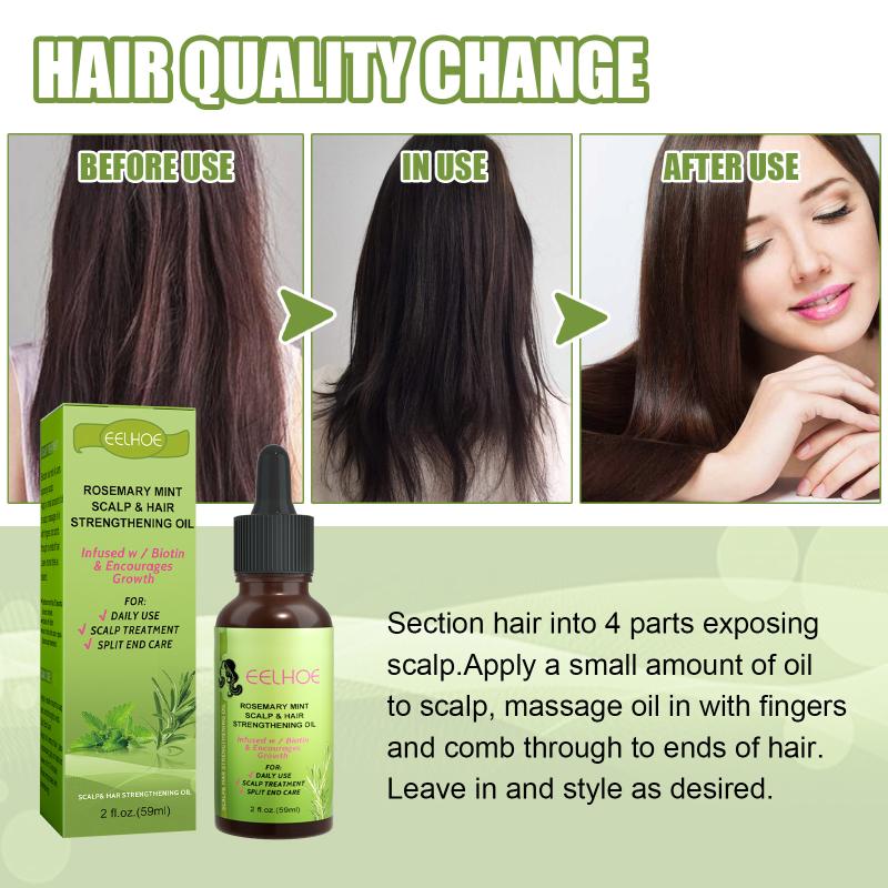 Ätherisches Öl für Haare Batana Rosmarin Minze Biotin Stärkt Nährt Trockenes Haar Kopfhaut Reparatur Spliss