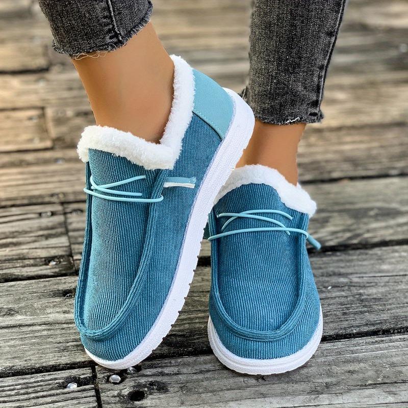 Women's Winter Furry Slip-Resistant Platform Sneakers/Boots - Thick Platform Height Increase