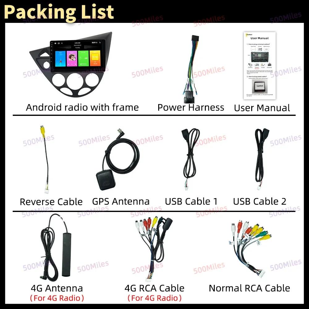 9 Inch Multimedia for Ford Fiesta 1995-2001 Focus MK1 1998-2004 Car Radio 2 Din Android Stereo Carplay Autoradio Head Unit Auto