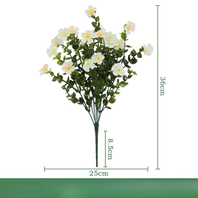 3pcs Simulation Flower Plastic Eucalyptus Leaf Bouquet Restaurant Decoration Artificial Eucalyptus Green Plant Silk Fake Flowers