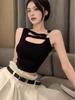 Women's White Hollow-Out Camisole Vest – Sweet & Spicy Summer Sleeveless Top