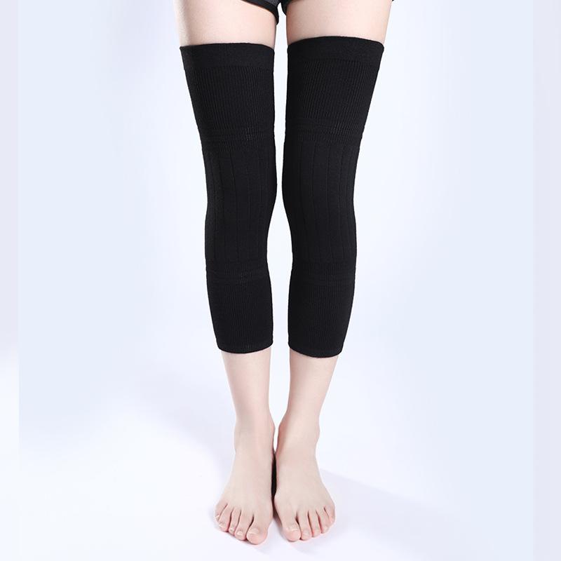 2PCS Winter Warm Wool Cashmere Leg Warmers Sleeves Thick Fleece Lined Knee Pads Brace Support Guard Protector Long Thermal Wraps
