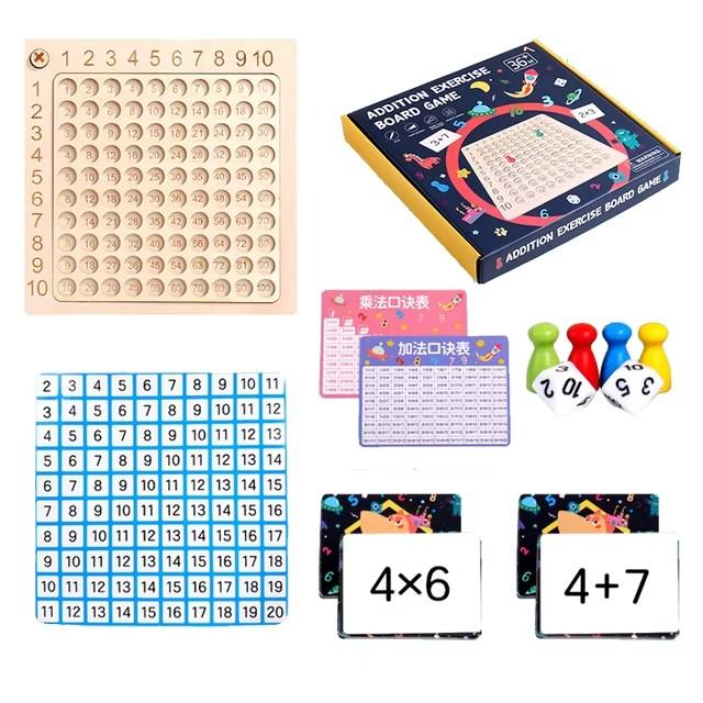 Dětská Montessori 99 Násobilka Stolní Hra Matematické Dřevěné Hračky Děti Učení Vzdělávací logické Myšlení Puzzle Vzdělávací Hračka