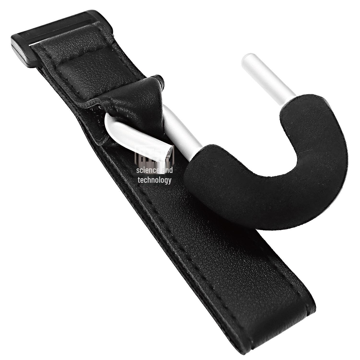 

Крючок для коляски из искусственной кожи на липучке чёрный