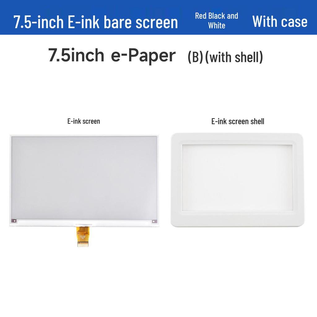 MicroSnow 7,5" E-Paper-Display (Rot/Schwarz/Weiß), 800×480, SPI, Optionales Gehäuse
