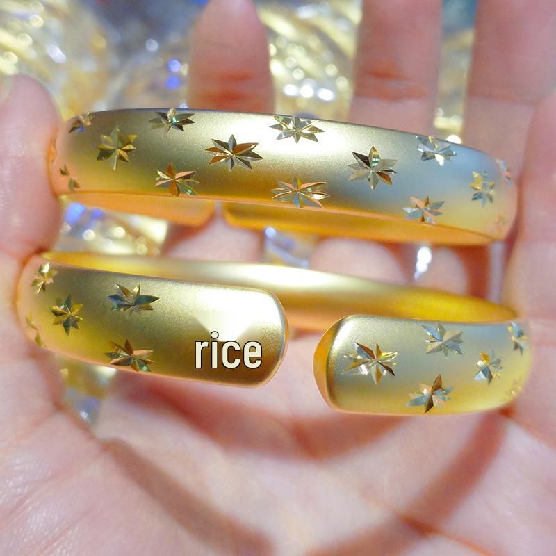 Vietnam Gold-Plated Brass Bangle with Dragon and Phoenix Design