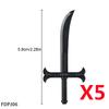 MOC Military Movie Figure Medieval Weapon Building Block Scabbard Sword Ax Hammer Bow Arrow Kit Gun Fan Mini Toy Brick Gift K038