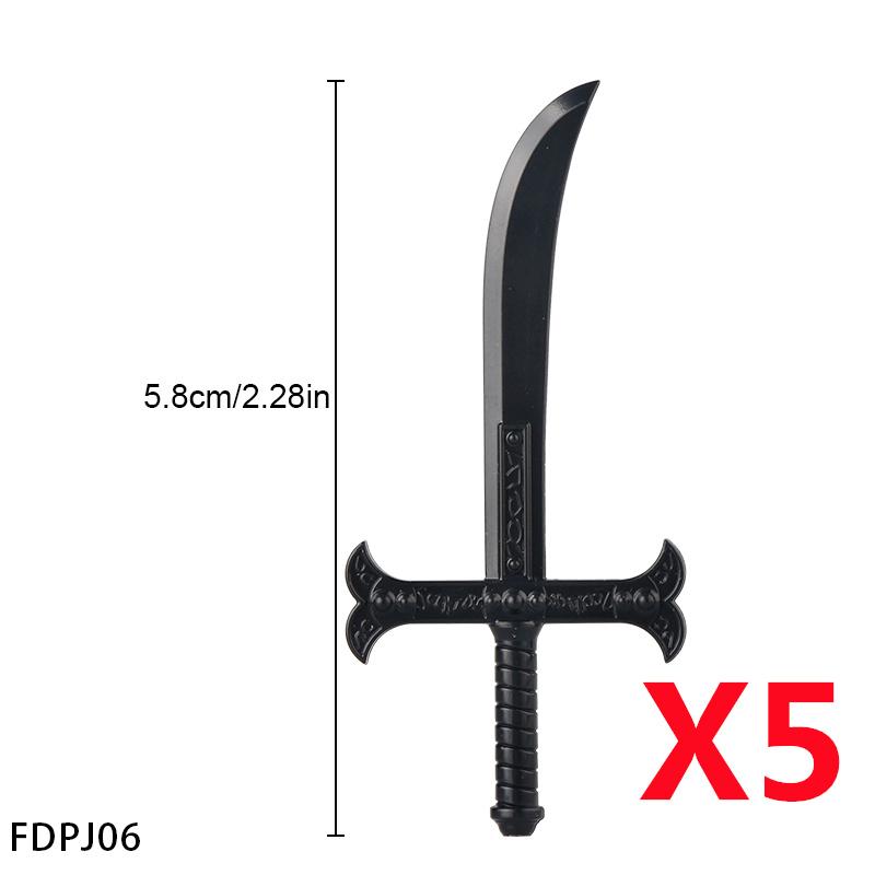 MOC Military Movie Figure Medieval Weapon Building Block Scabbard Sword Ax Hammer Bow Arrow Kit Gun Fan Mini Toy Brick Gift K038