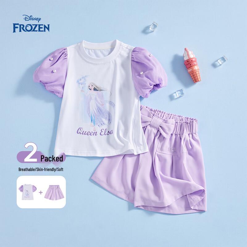 Disney Frozen Girls  Summer Sports Short Sleeve & Pants Set 120