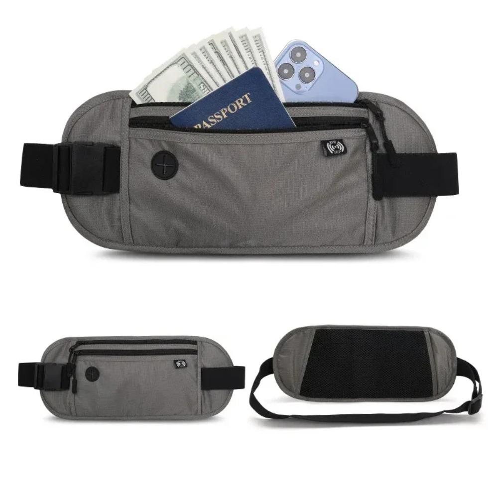 Outdoor Sports Money Belt RFID Blocking Phone Belt Security Waist Pack