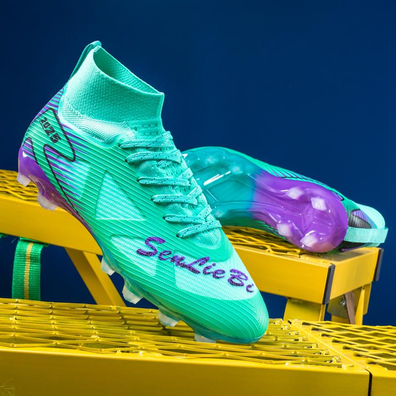 Nové pánské vysoce kvalitní fotbalové kopačky vysoké protiskluzové tenisky futsal FG/TF fotbalové boty zápas na trávě vnitřní žhavá novinka