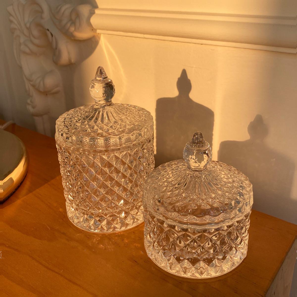 

Стеклянная банка для хранения, кухонные кофейные зерна, сладкие конфеты, чайный бак, домашний органайзер, многофункциональная новинка, прозрачная бутылка 14cm