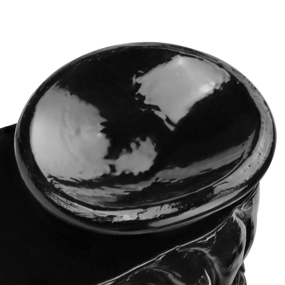 Layered Black Horse Dildo: XL Self-Pleasurer & Anal Expander for Men and Women