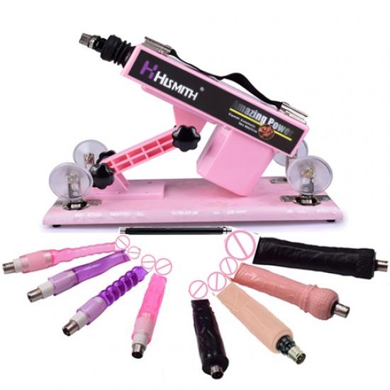 Hismith Automatische Sexmaschine Multi-Speed Vibration Analdildo 9 Zubehör Sexspielzeuge Einziehbare Sexmaschinenpistole für
