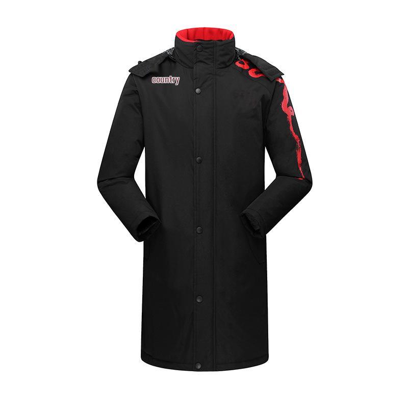 Men s Mid-Length Warm Cotton Sports Jacket for Winter Training S