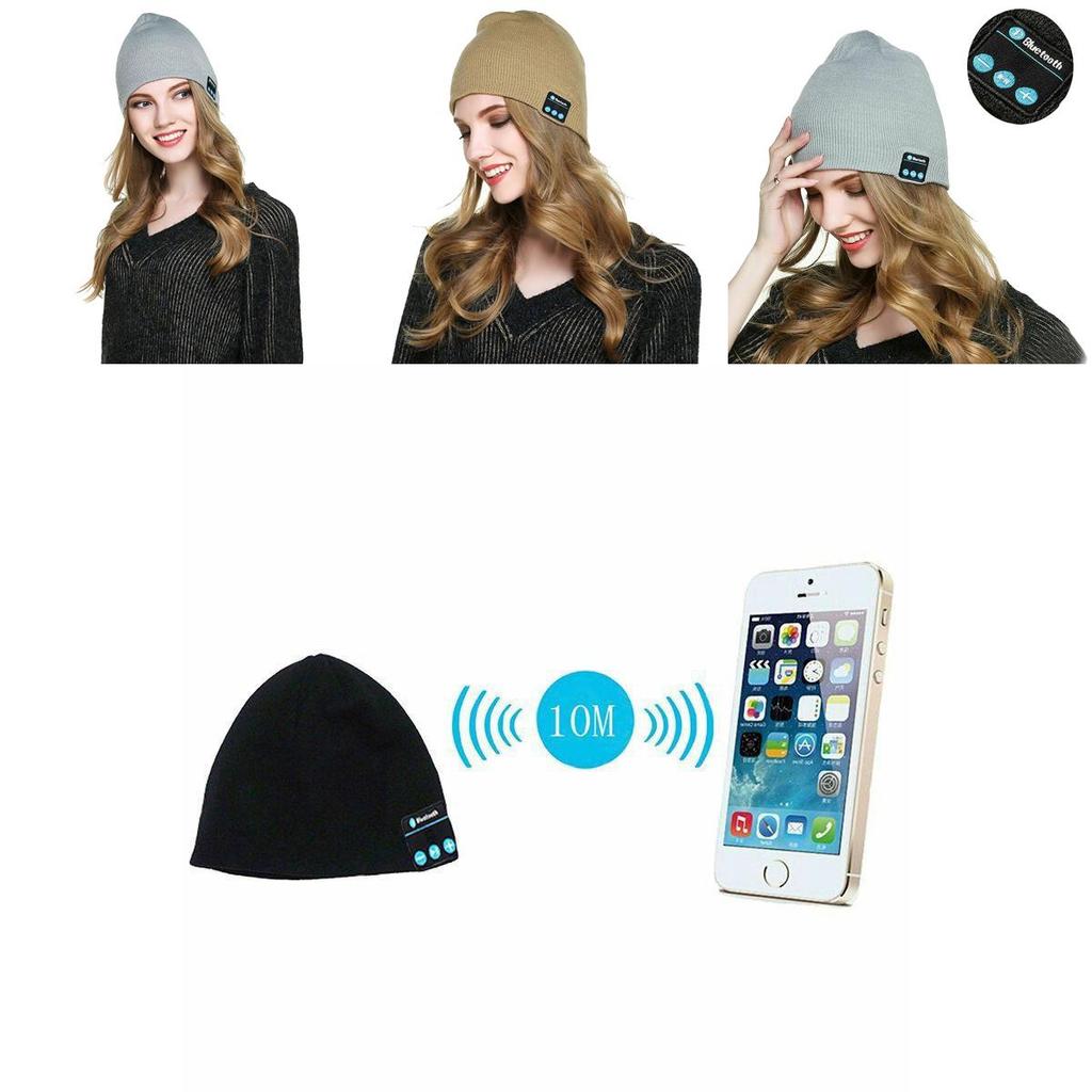 Cozy Bluetooth Beanie Hat With Built-in Speakers And Microphone For Music And Calls