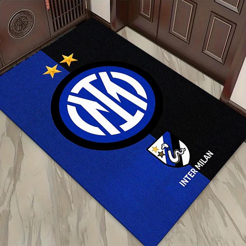 Tappeto Tappeto Inter Milan per Soggiorno Camera da Letto Casa Decorazione Divano, Tappetino Antiscivolo per Giochi Bambini