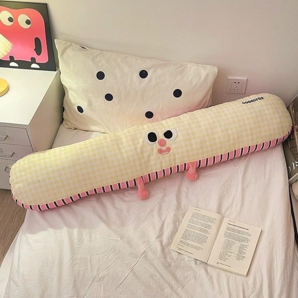 

90cm Long Side Pillow Cute Cartoon Pattern Soft Leg Pillow Large Cushion for Side Sleep Sleeping Pillow For Student Dormitory жовтий