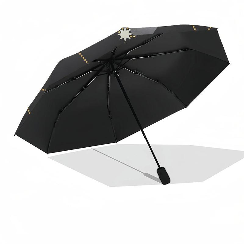 1pc Cosmic Pattern Starry Sky Automatic Folding Umbrella, Heavy Duty 8 Rib Iron Frame,  Suitable for Travel, Daily Use, Birthday, Decor Gift m0105107