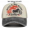 Dad Adjustable Cap Washed Color Contrast Blocking Color Vintage Cap Baseball Printing Motorcycle New Brand Latest Fresh Hats For Women Men