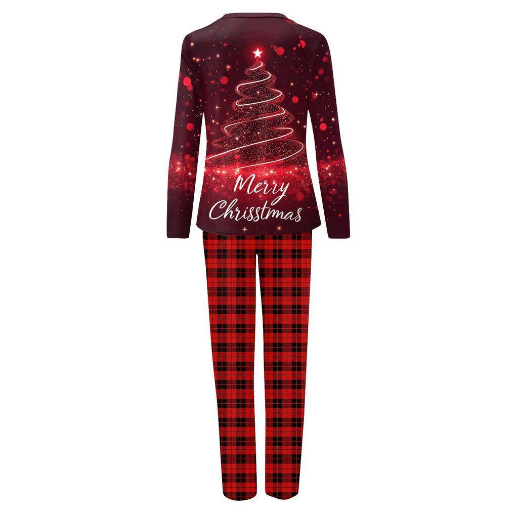 Christmas Prints Family Matching Long Sleeve Tops+Pants Set Family Matching Sets